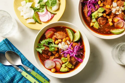 Pozole Rojo (Mexican Pork and Hominy Stew)