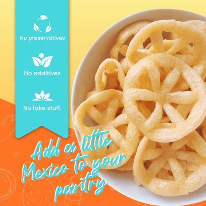 Chicharrones de Rueda | Fried Wheat Wheels | 3 oz