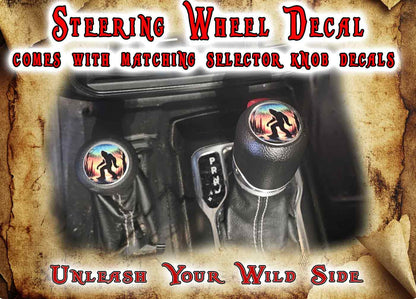 Steering wheel decal Retro Palm