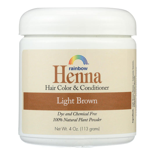 Rainbow Henna Hair Color & Conditioner, Light Brown 4 Oz