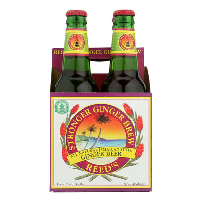 Reed's Strong Ginger Beer - 6 Pack, 12 Fl oz Each