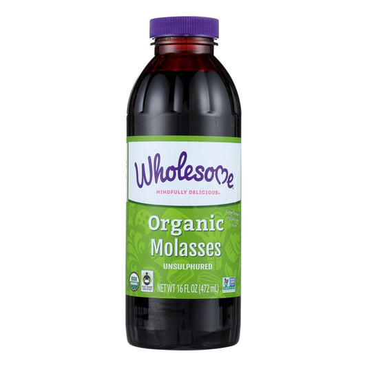 Organic Blackstrap Molasses, Unsulphured, 16oz, 12-Pack