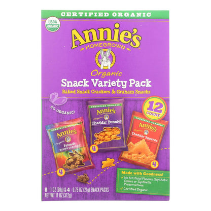 Annie's Organic Snack Pack Variety, 12ct Case of 6