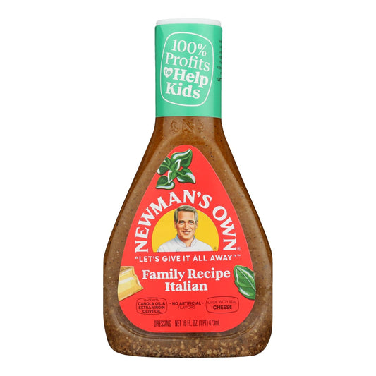 Newman's Own Italian Dressing, Family Recipe, 16oz, 6-Pack