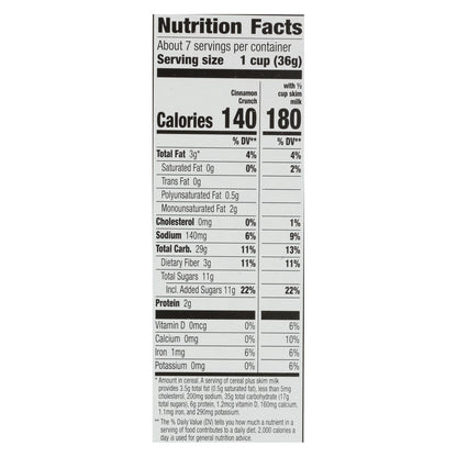 Cascadian Farm Organic Cinnamon Crunch Cereal, 10-Pack