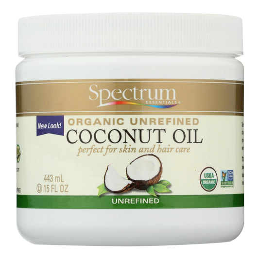 Spectrum Essentials Organic Coconut Oil - Unrefined - 15 Oz
