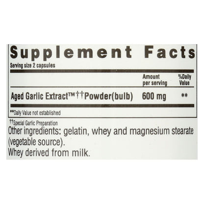 Kyolic Aged Garlic Extract - Cardiovascular 100 Capsules