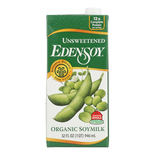 Eden Foods Organic Unsweetened Soymilk, 12-Pack, 32 Fl Oz