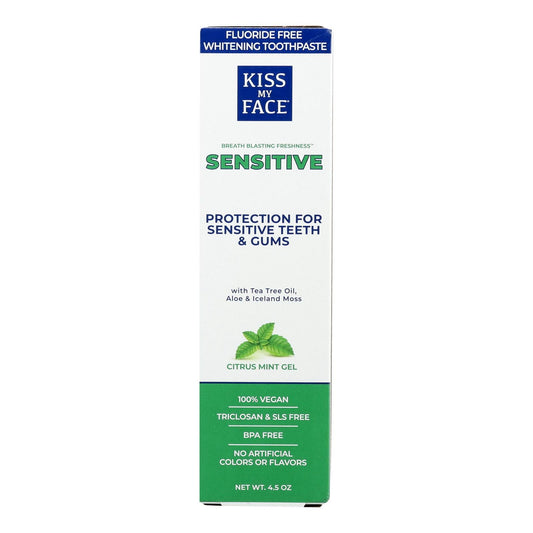 Kiss My Face Fluoride-Free Sensitive Gel Toothpaste 4.5 Oz