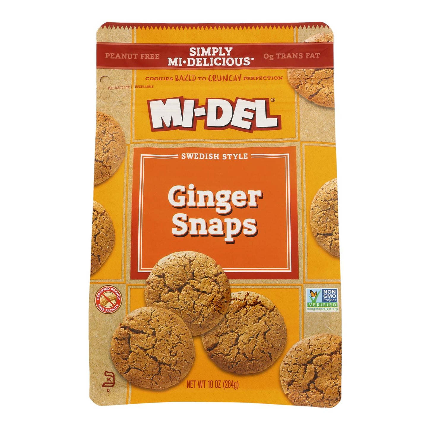 Midel Cookies - Ginger Snaps - Case Of 8 - 10 Oz
