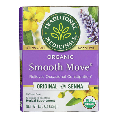 Organic Smooth Move Tea - 16 Bags, Case Of 6