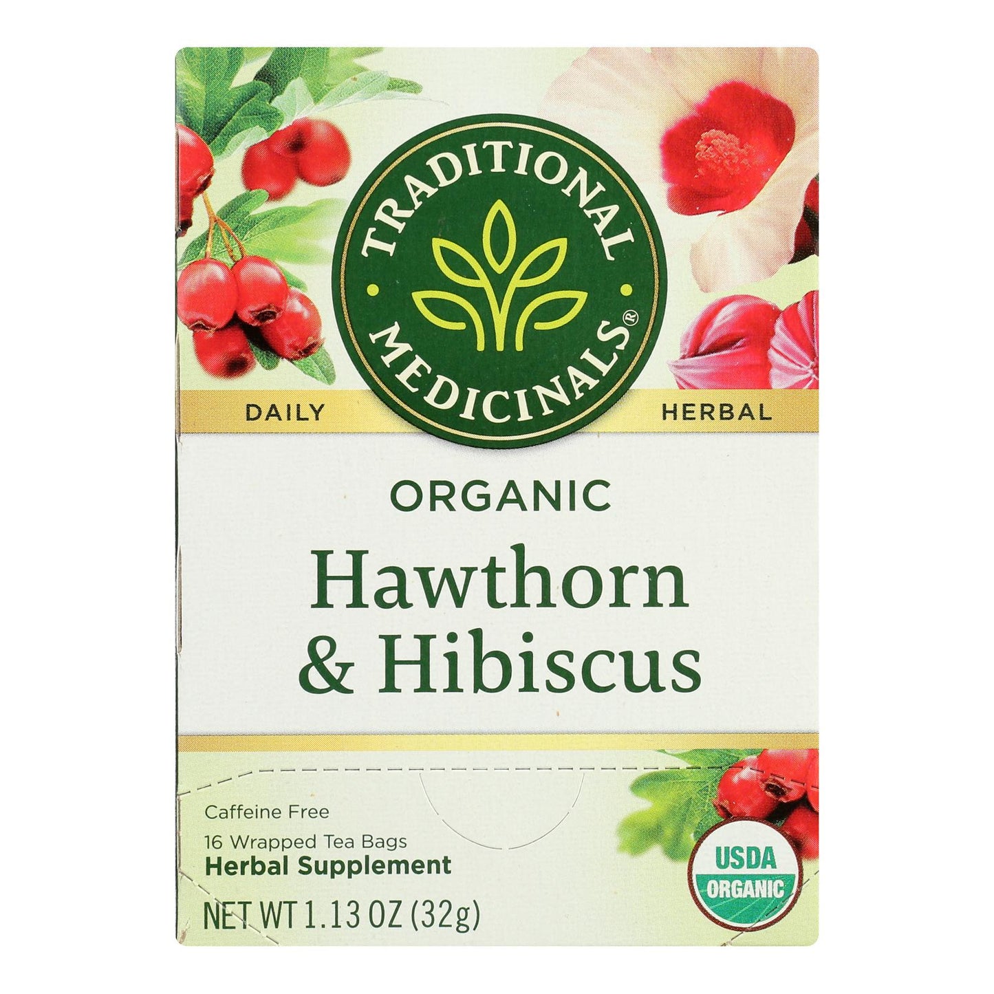 Organic Heart Tea - Hawthorn & Hibiscus, 6 Pack, 16 Bags