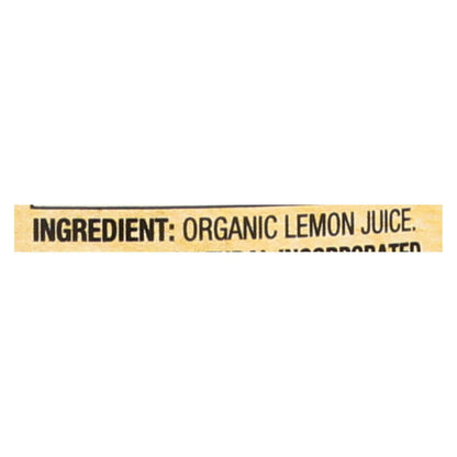 Santa Cruz 100% Organic Lemon Juice  - Case of 8 - 16 FZ