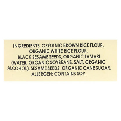 Edward & Sons Black Sesame Brown Rice Snaps, 12 Pack