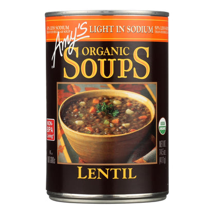 Amy's Organic Low Sodium Lentil Soup, 12-Pack, 14.5 Oz
