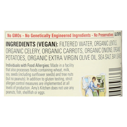 Amy's Organic Low Sodium Lentil Soup, 12-Pack, 14.5 Oz
