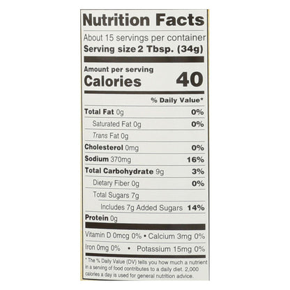 Woodstock Organic BBQ Sauce - Case of 12 - 18 oz.