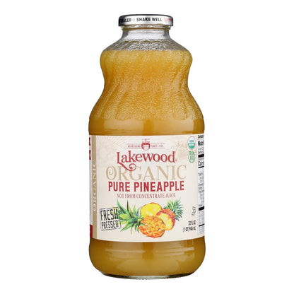 Lakewood Organic Pure Pineapple Juice, 32oz, Pack of 6