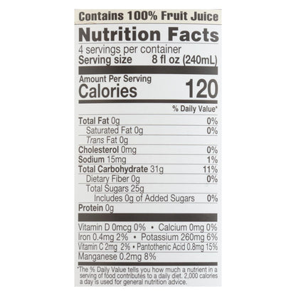 Lakewood Organic Cranberry Juice, 32 fl oz, Pack of 6