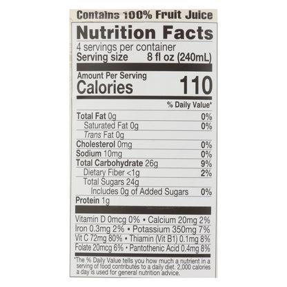 Lakewood Organic Pink Grapefruit Juice, Case of 6, 32 fl oz