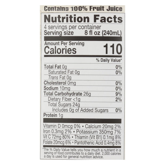 Lakewood Organic Pink Grapefruit Juice, Case of 6, 32 fl oz