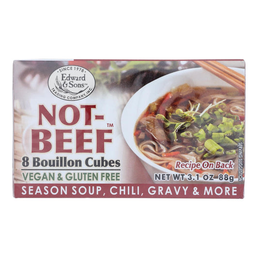 Edwards & Sons Natural Bouillon Cubes, Not Beef, 3.1 oz, 12-Pack