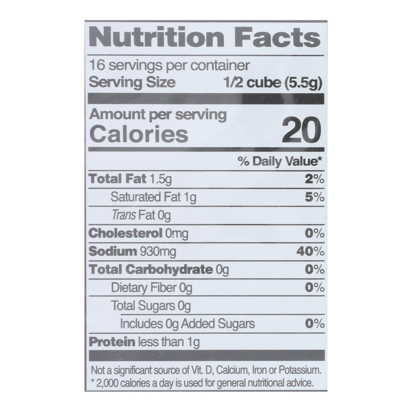 Edwards & Sons Natural Bouillon Cubes, Not Beef, 3.1 oz, 12-Pack
