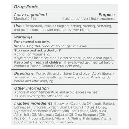 Quantum Lipclear Lysine Cold Sore Natural Ointment 0.25 Oz