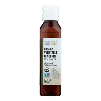 Aura Cacia Organic Vegetable Glycerin Oil, 4 Fl Oz