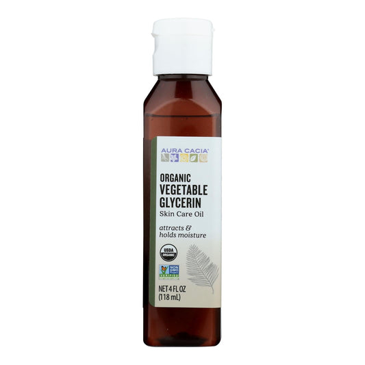 Aura Cacia Organic Vegetable Glycerin Oil, 4 Fl Oz
