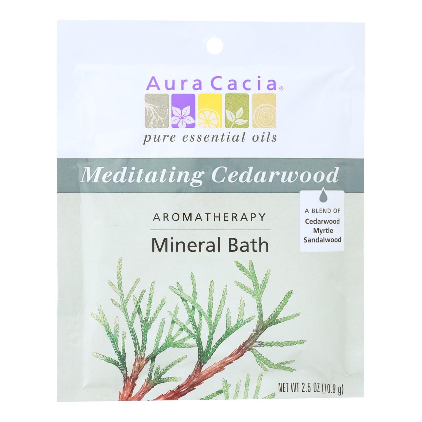 Aura Cacia Meditation Mineral Bath 2.5 Oz - Pack of 6