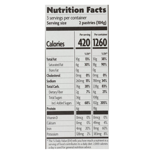 Nature's Path Organic Wildberry Acai Toaster Pastries 12pk