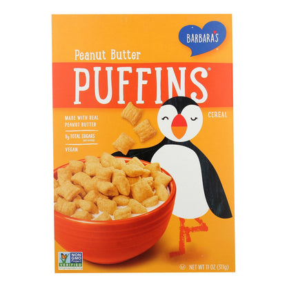 Puffins Peanut Butter Cereal, 11 oz, Case of 12
