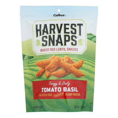 Calbee Snapea Crisp Tomato Basil Lentil Snaps 12-Pack