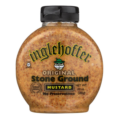 Inglehoffer Original Stone Ground Mustard, 10 oz, 6 Pack