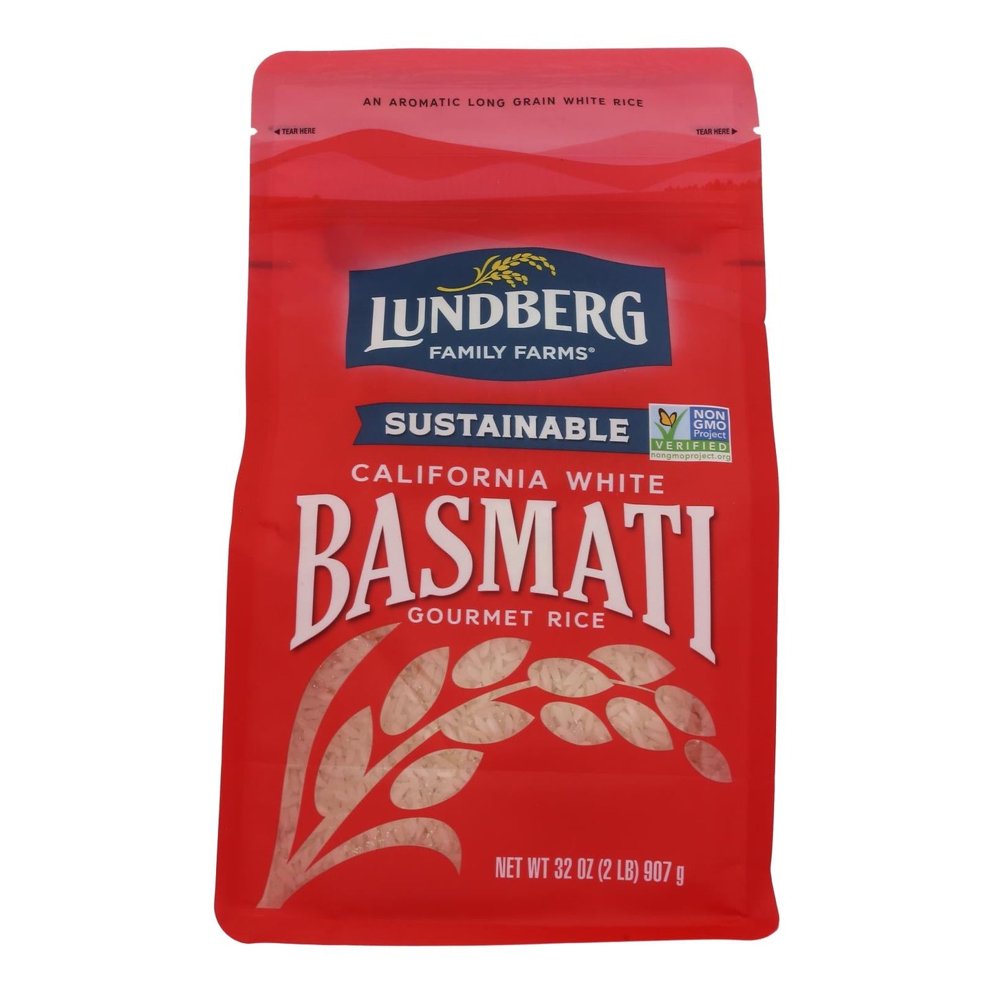 Lundberg California Basmati White Rice, 6 Pack, 2 Lb Each