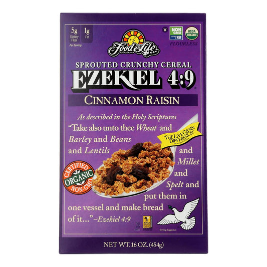 Ezekiel 4:9 Cinnamon Raisin Sprouted Cereal, 16oz, 6-Pack