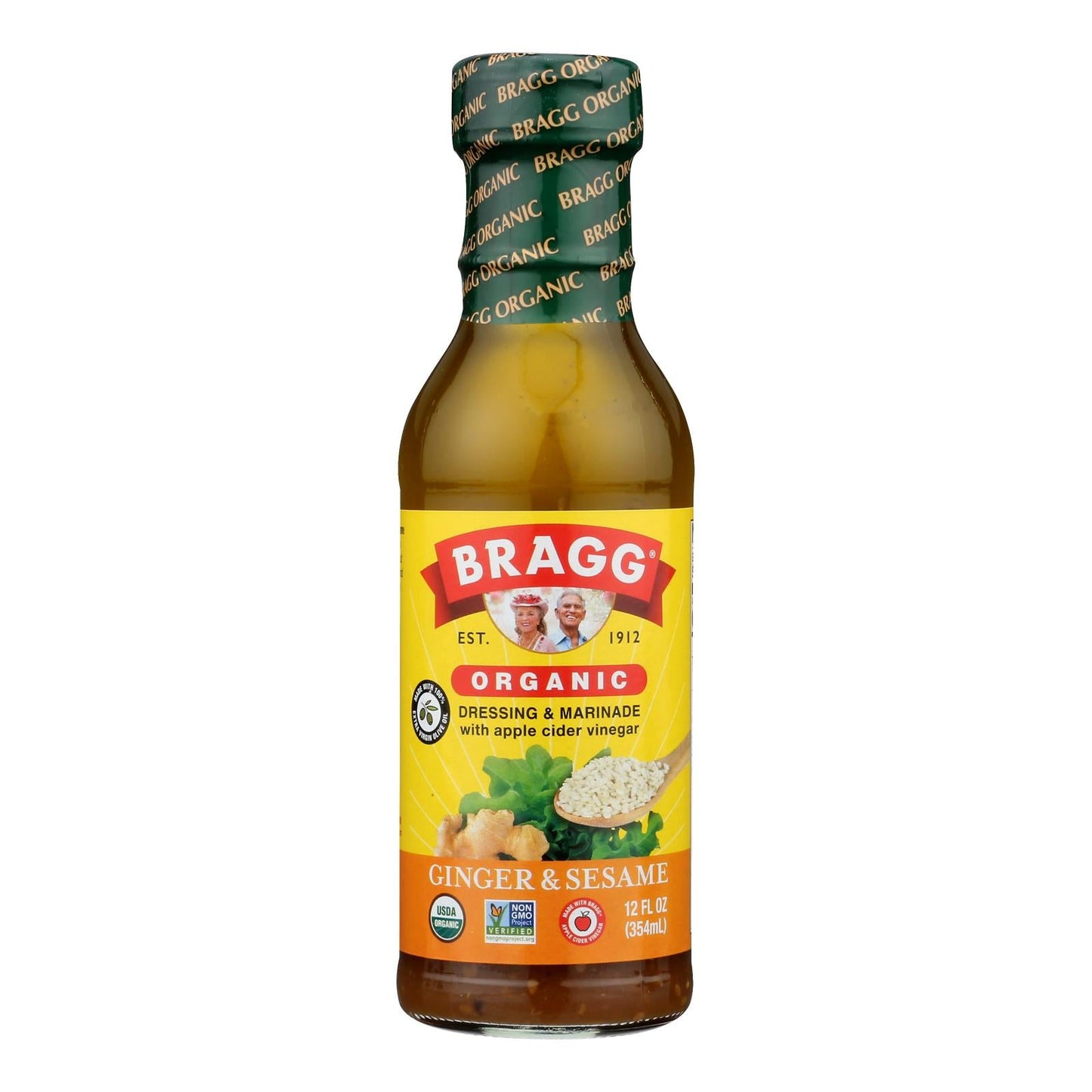 Bragg Ginger & Sesame Dressing/Marinade 12oz, Case of 6