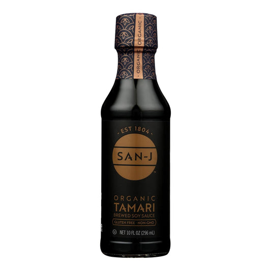 San - J Tamari Soy Sauce - Organic - Case Of 6 - 10 Fl Oz.