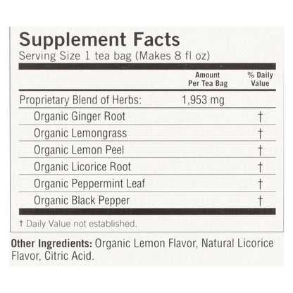 Yogi Lemon Ginger Herbal Tea, Caffeine Free, 6x16 Bags