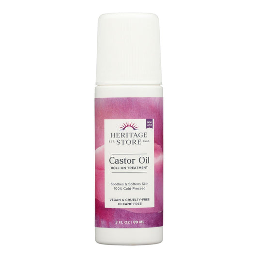 Heritage Palma Christi Castor Oil Roll-on, 3 Fl Oz