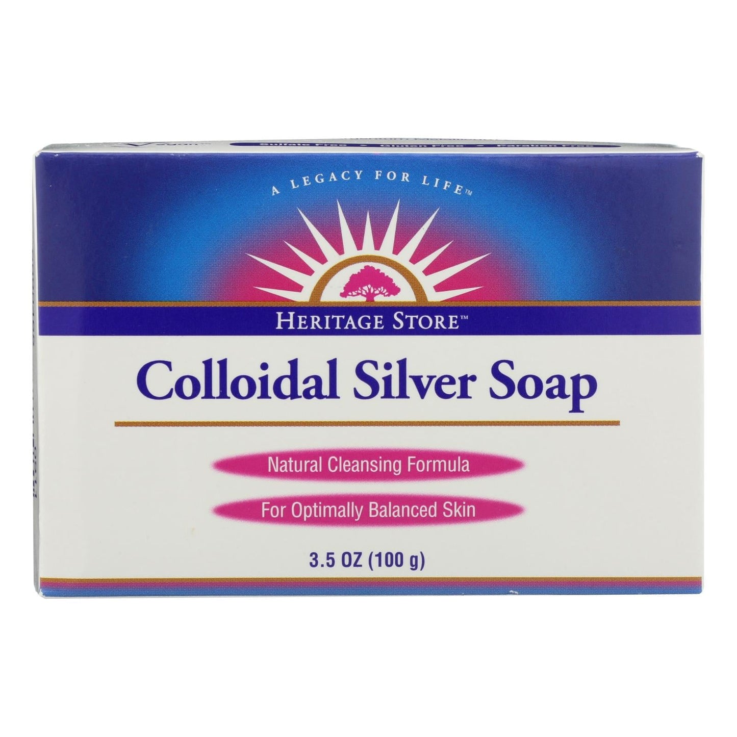 Heritage Store Colloidal Silver Bar Soap, 3-Pack, 3.5 Oz