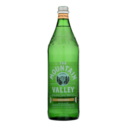 Mountain Valley White Peach Sparkling Water, 12 x 1L Case