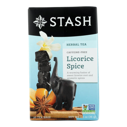 Stash Licorice Spice Herbal Tea, Caffeine-Free, 6x20 Bags