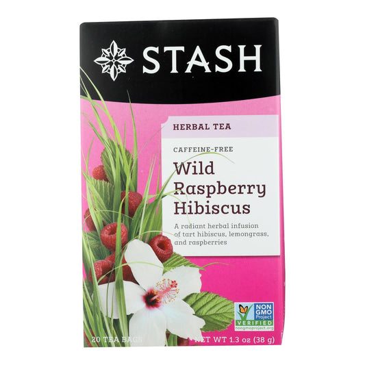 Stash Hibiscus Tea Wild Raspberry - 6 Pack of 20 Bags