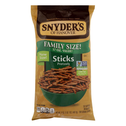 Snyder's Pretzel Sticks Family Size - 6 Pack, 17 Oz Each