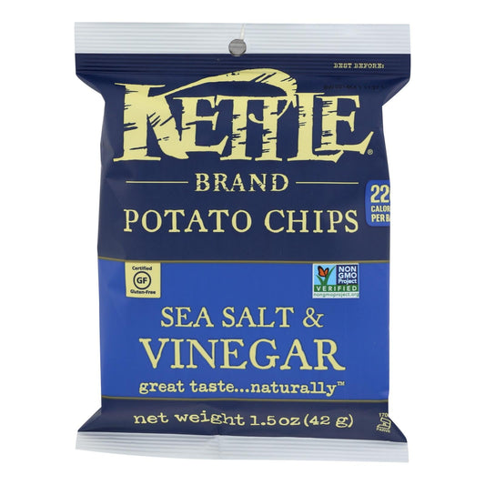 Kettle Sea Salt & Vinegar Chips, 1.5 Oz, Case of 24