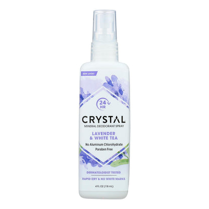 Crystal Essence Lavender & White Tea Deodorant Spray 4oz