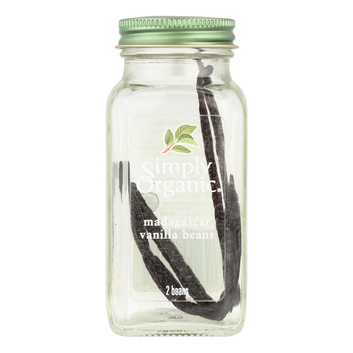 Simply Organic Whole Madagascar Vanilla Beans, 2 Count