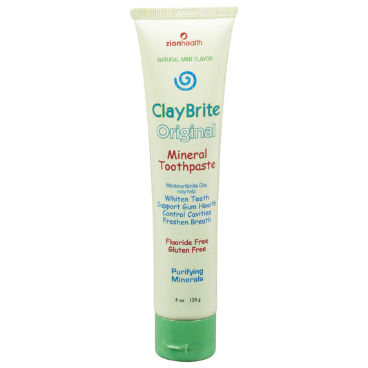 Zion Health Claybrite Natural Mint Toothpaste 3.2 Oz